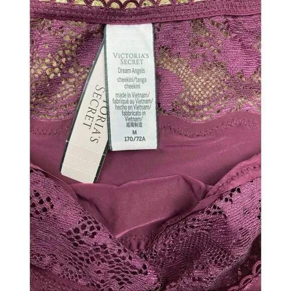 Victoria’s Secret dream angels plum purple push up bra and cheekini panties